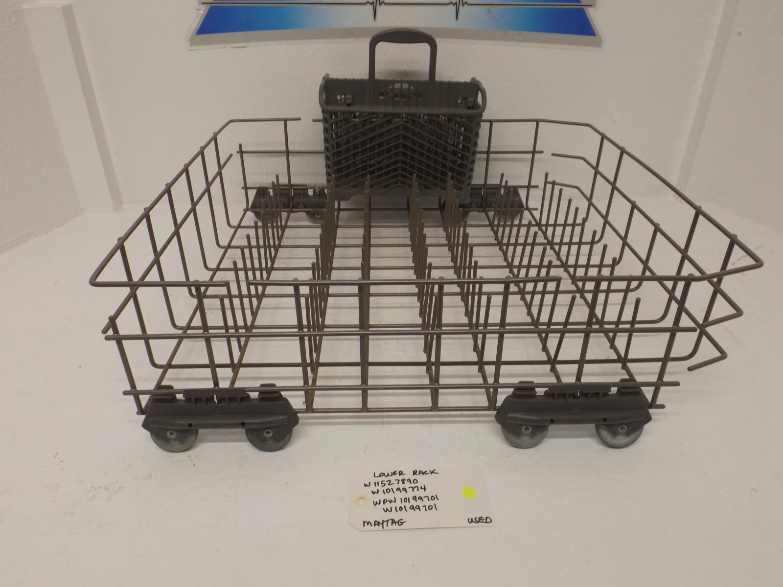 Maytag Dishwasher W11527890 W10199774 WPW10199701 W10199701 Lower Rack Used Maytag Dishwasher W11527890 W10199774 WPW10199701 W10199701 Lower Rack Used